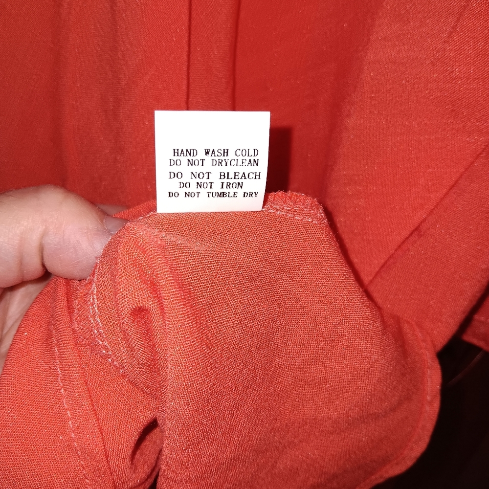 Davi and Dani 3xl Vibrant Orange Rayon/Polyester Dress - Picture 5 of 10